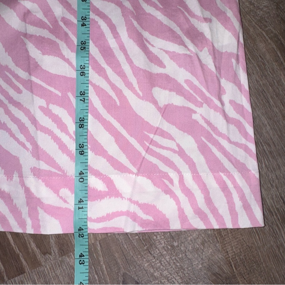 Chico's Light Pink white zebra print balloon sleeve midi dress L 12/14 - Picture 15 of 16